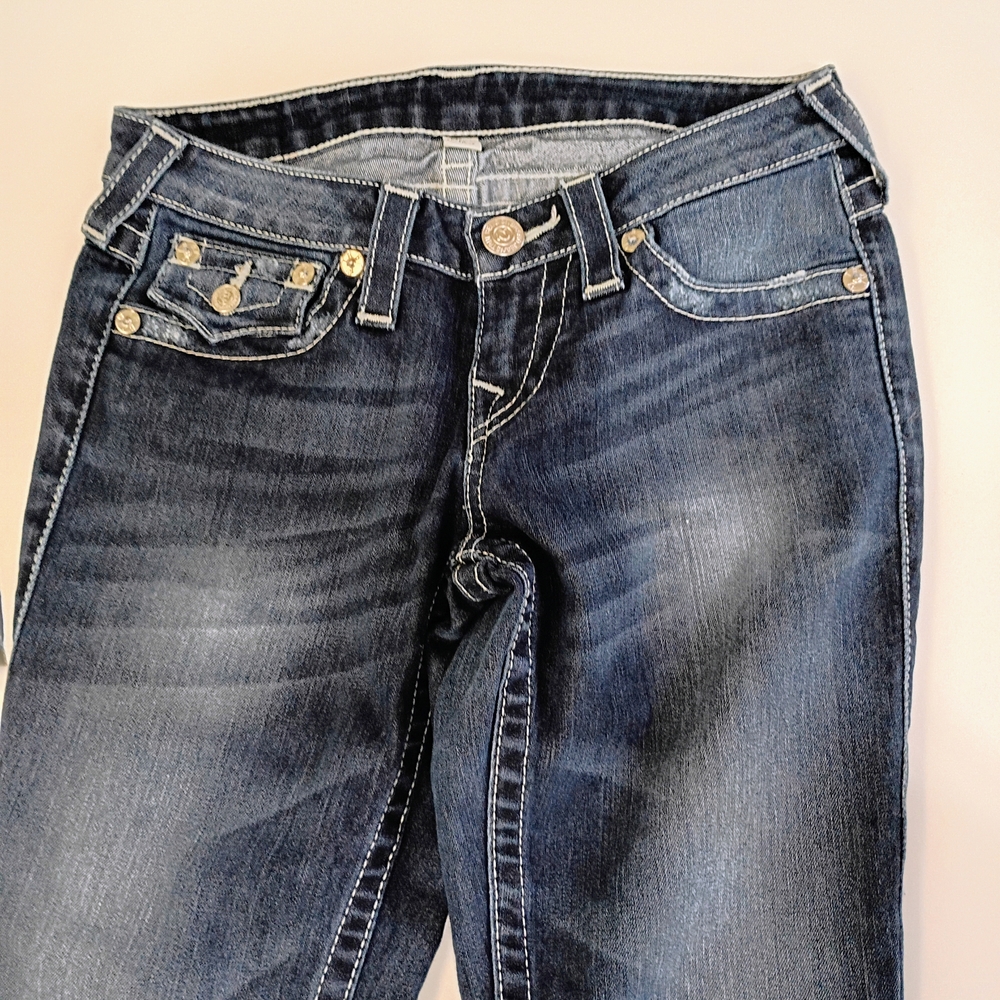 Women's True Religion Slim Straight Blue Jeans